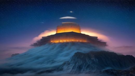 好莱坞科幻大片高清预告片封面，宇宙星云背景中的太空飞船，4K超高清画质，画面震撼